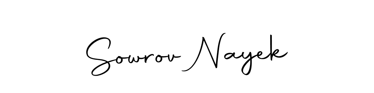 How to make Sowrov Nayek name signature. Use Autography-DOLnW style for creating short signs online. This is the latest handwritten sign. Sowrov Nayek signature style 10 images and pictures png