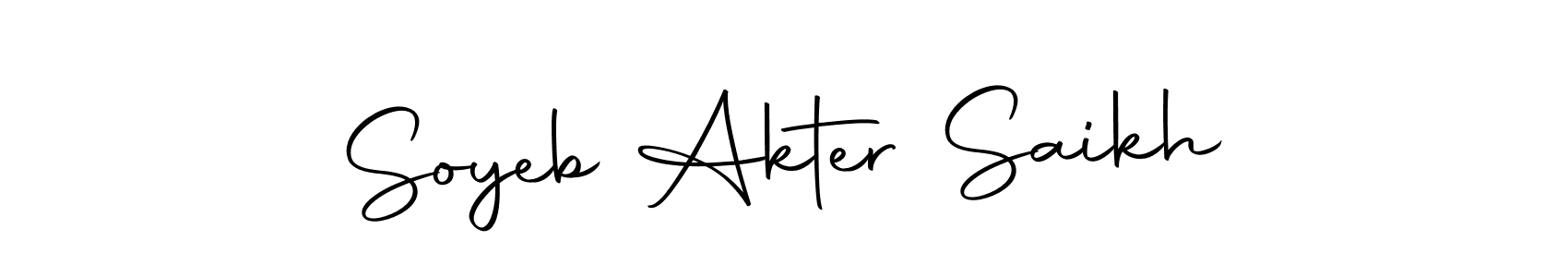 Design your own signature with our free online signature maker. With this signature software, you can create a handwritten (Autography-DOLnW) signature for name Soyeb Akter Saikh. Soyeb Akter Saikh signature style 10 images and pictures png
