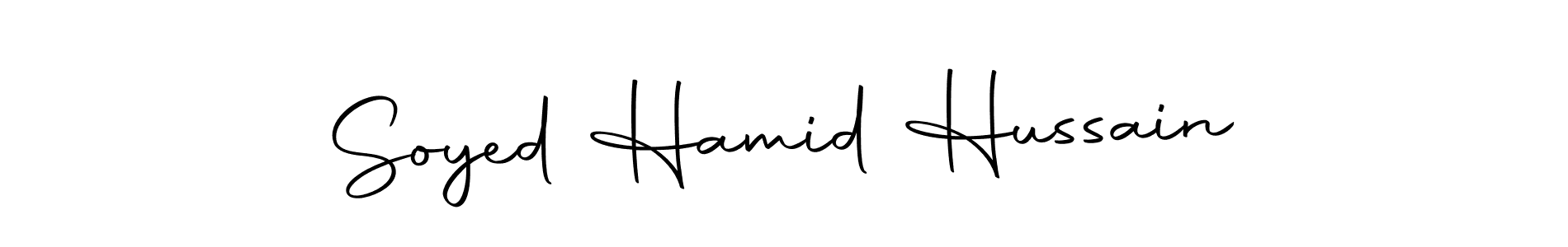 Make a short Soyed Hamid Hussain signature style. Manage your documents anywhere anytime using Autography-DOLnW. Create and add eSignatures, submit forms, share and send files easily. Soyed Hamid Hussain signature style 10 images and pictures png