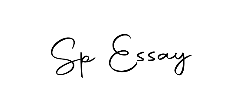 Design your own signature with our free online signature maker. With this signature software, you can create a handwritten (Autography-DOLnW) signature for name Sp Essay. Sp Essay signature style 10 images and pictures png
