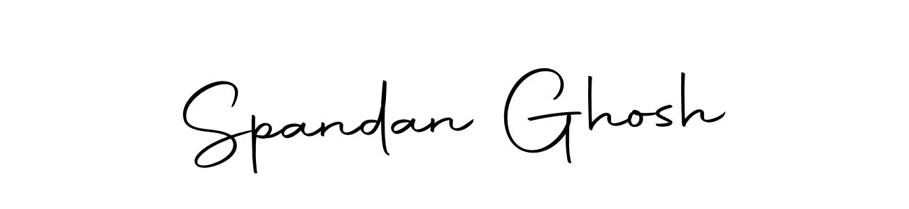 How to make Spandan Ghosh name signature. Use Autography-DOLnW style for creating short signs online. This is the latest handwritten sign. Spandan Ghosh signature style 10 images and pictures png