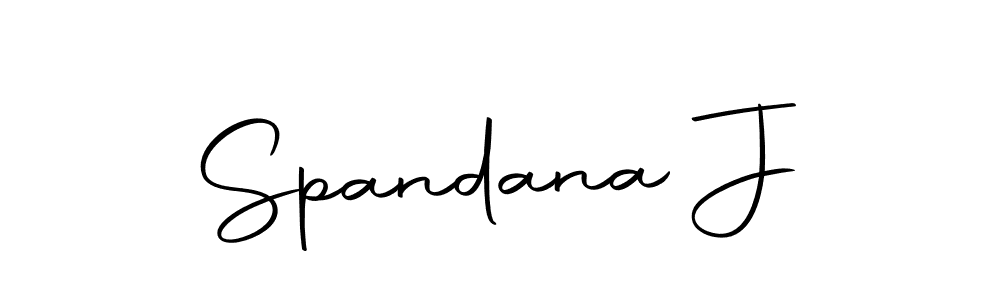 Make a beautiful signature design for name Spandana J. Use this online signature maker to create a handwritten signature for free. Spandana J signature style 10 images and pictures png