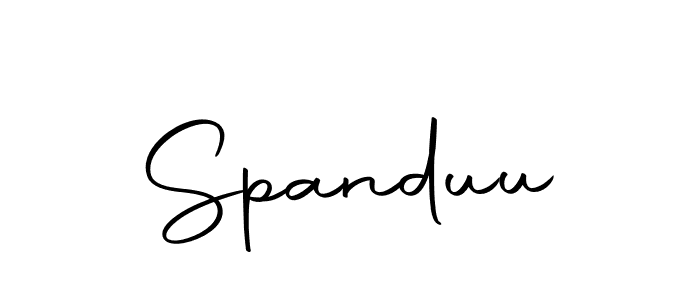 You should practise on your own different ways (Autography-DOLnW) to write your name (Spanduu) in signature. don't let someone else do it for you. Spanduu signature style 10 images and pictures png