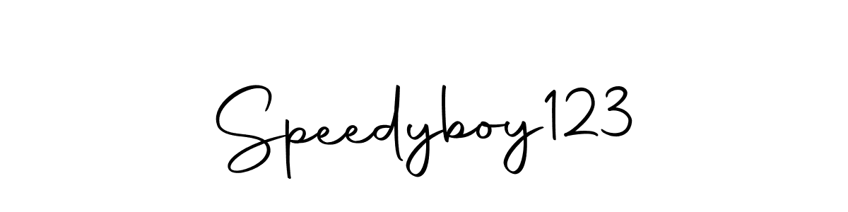 Create a beautiful signature design for name Speedyboy123. With this signature (Autography-DOLnW) fonts, you can make a handwritten signature for free. Speedyboy123 signature style 10 images and pictures png