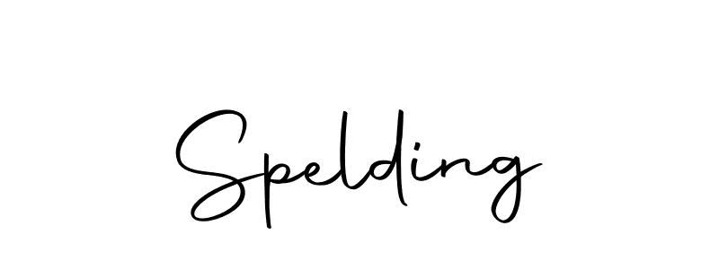 Create a beautiful signature design for name Spelding. With this signature (Autography-DOLnW) fonts, you can make a handwritten signature for free. Spelding signature style 10 images and pictures png