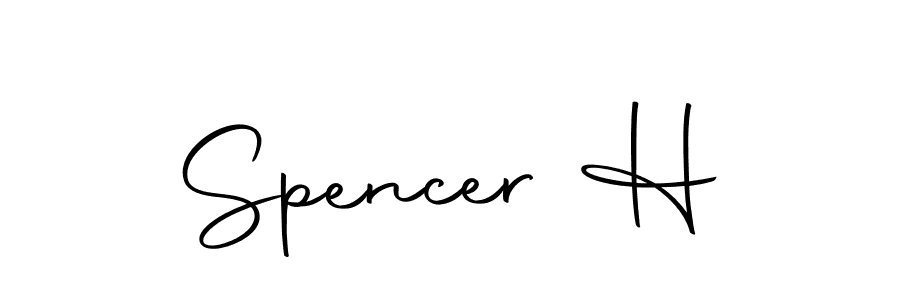 How to make Spencer H name signature. Use Autography-DOLnW style for creating short signs online. This is the latest handwritten sign. Spencer H signature style 10 images and pictures png