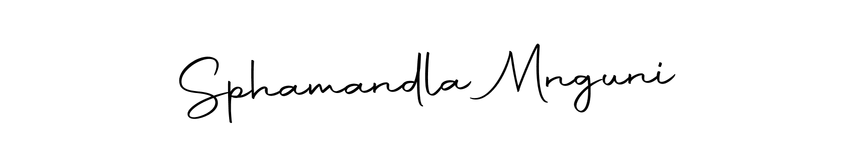 The best way (Autography-DOLnW) to make a short signature is to pick only two or three words in your name. The name Sphamandla Mnguni include a total of six letters. For converting this name. Sphamandla Mnguni signature style 10 images and pictures png