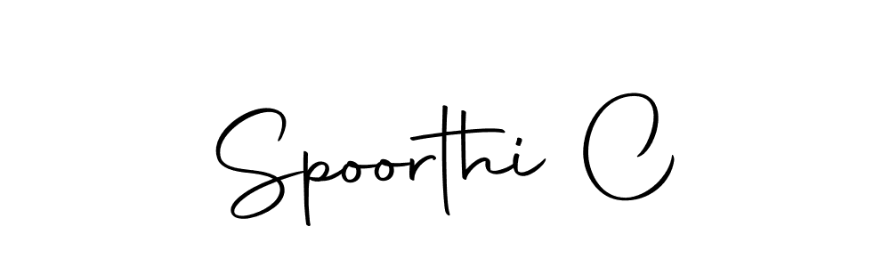 Make a beautiful signature design for name Spoorthi C. Use this online signature maker to create a handwritten signature for free. Spoorthi C signature style 10 images and pictures png