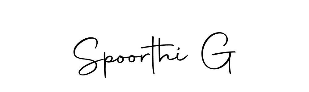 How to make Spoorthi G signature? Autography-DOLnW is a professional autograph style. Create handwritten signature for Spoorthi G name. Spoorthi G signature style 10 images and pictures png