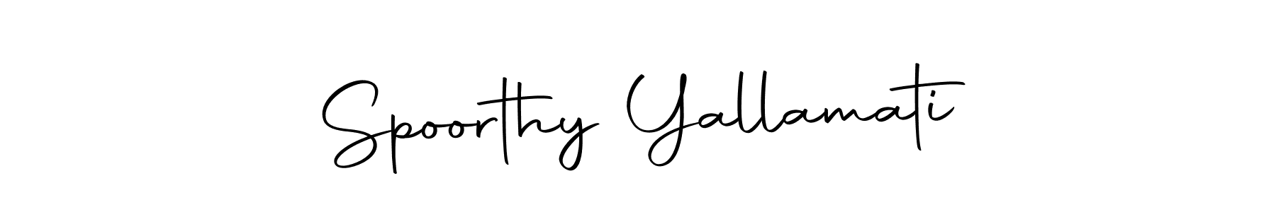 Also we have Spoorthy Yallamati name is the best signature style. Create professional handwritten signature collection using Autography-DOLnW autograph style. Spoorthy Yallamati signature style 10 images and pictures png