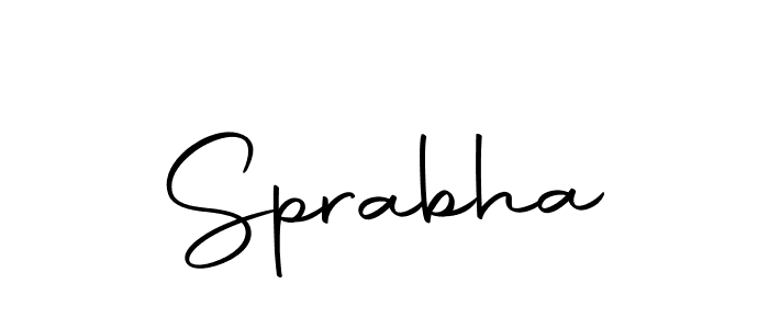 Use a signature maker to create a handwritten signature online. With this signature software, you can design (Autography-DOLnW) your own signature for name Sprabha. Sprabha signature style 10 images and pictures png
