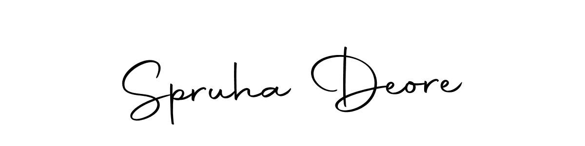 You should practise on your own different ways (Autography-DOLnW) to write your name (Spruha Deore) in signature. don't let someone else do it for you. Spruha Deore signature style 10 images and pictures png