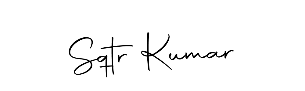 How to make Sqtr Kumar name signature. Use Autography-DOLnW style for creating short signs online. This is the latest handwritten sign. Sqtr Kumar signature style 10 images and pictures png