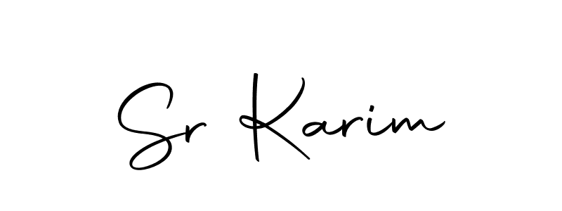 How to make Sr Karim name signature. Use Autography-DOLnW style for creating short signs online. This is the latest handwritten sign. Sr Karim signature style 10 images and pictures png
