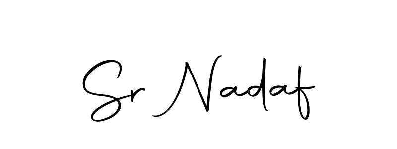 The best way (Autography-DOLnW) to make a short signature is to pick only two or three words in your name. The name Sr Nadaf include a total of six letters. For converting this name. Sr Nadaf signature style 10 images and pictures png