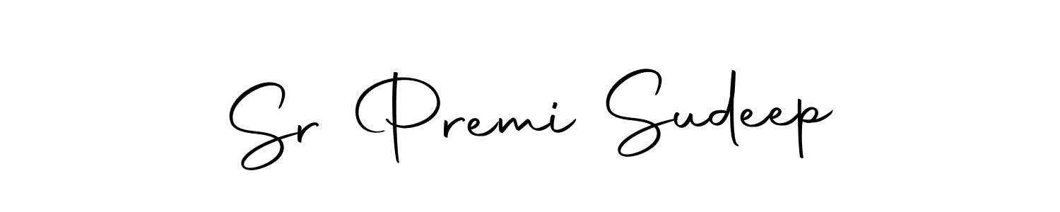 How to make Sr Premi Sudeep name signature. Use Autography-DOLnW style for creating short signs online. This is the latest handwritten sign. Sr Premi Sudeep signature style 10 images and pictures png