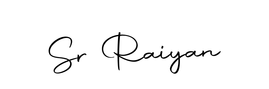 Design your own signature with our free online signature maker. With this signature software, you can create a handwritten (Autography-DOLnW) signature for name Sr Raiyan. Sr Raiyan signature style 10 images and pictures png