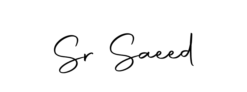 How to make Sr Saeed name signature. Use Autography-DOLnW style for creating short signs online. This is the latest handwritten sign. Sr Saeed signature style 10 images and pictures png