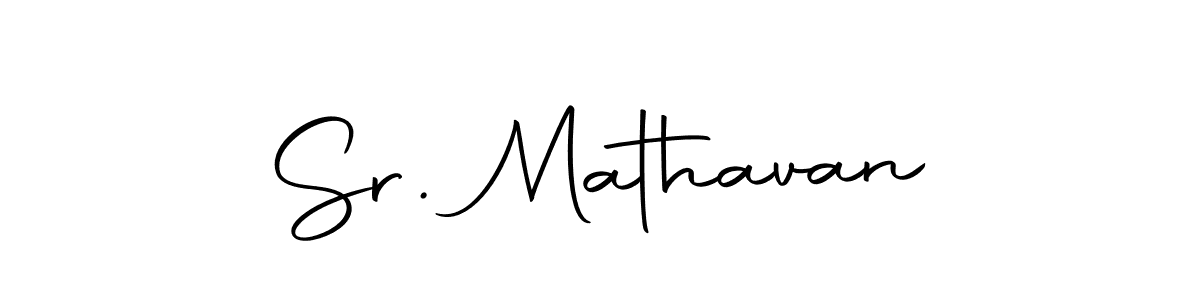 Create a beautiful signature design for name Sr. Mathavan. With this signature (Autography-DOLnW) fonts, you can make a handwritten signature for free. Sr. Mathavan signature style 10 images and pictures png
