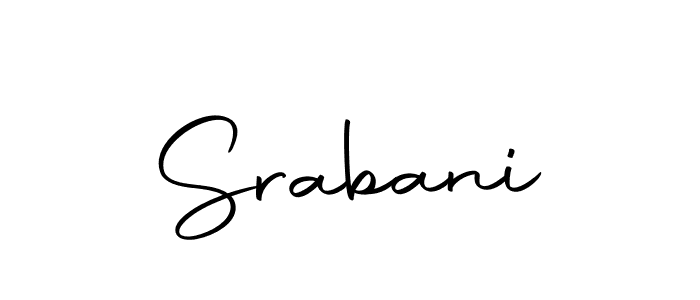 Make a beautiful signature design for name Srabani. With this signature (Autography-DOLnW) style, you can create a handwritten signature for free. Srabani signature style 10 images and pictures png