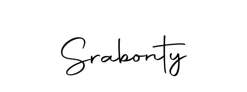 How to make Srabonty name signature. Use Autography-DOLnW style for creating short signs online. This is the latest handwritten sign. Srabonty signature style 10 images and pictures png