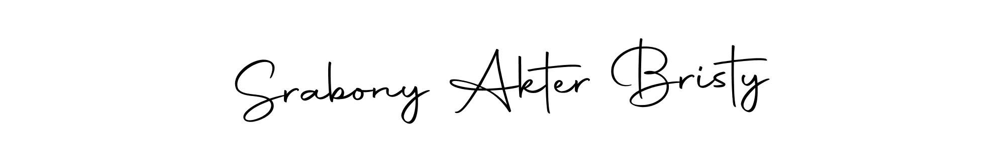 Make a short Srabony Akter Bristy signature style. Manage your documents anywhere anytime using Autography-DOLnW. Create and add eSignatures, submit forms, share and send files easily. Srabony Akter Bristy signature style 10 images and pictures png