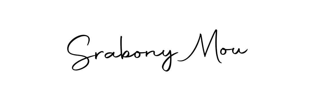 Create a beautiful signature design for name Srabony Mou. With this signature (Autography-DOLnW) fonts, you can make a handwritten signature for free. Srabony Mou signature style 10 images and pictures png