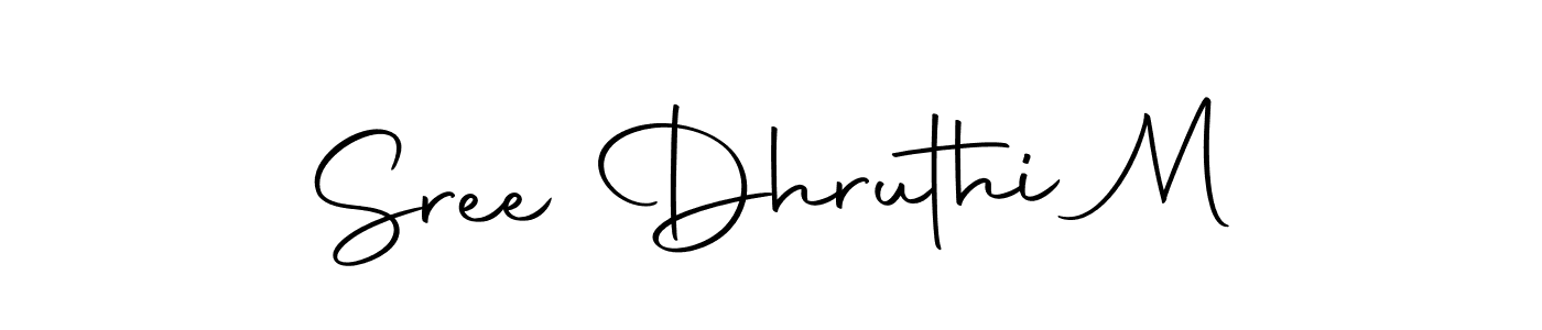 How to make Sree Dhruthi M name signature. Use Autography-DOLnW style for creating short signs online. This is the latest handwritten sign. Sree Dhruthi M signature style 10 images and pictures png