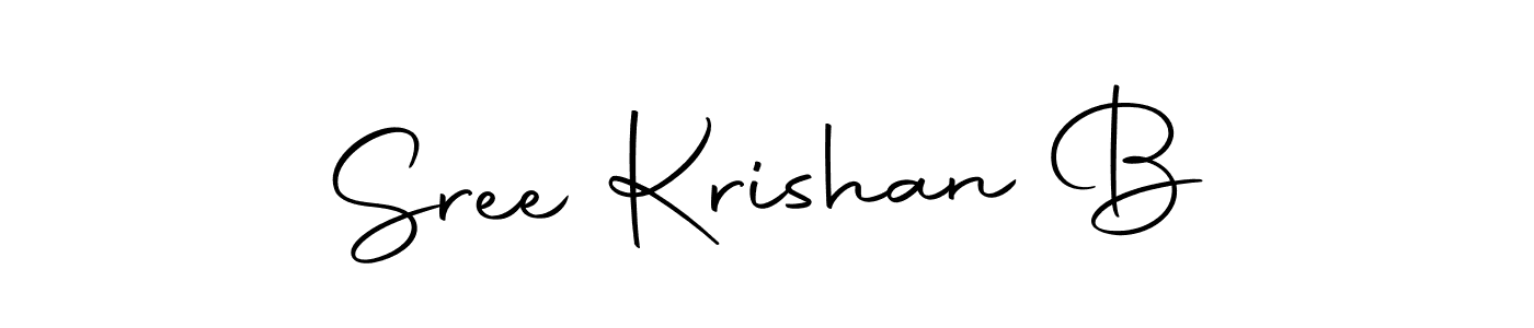 Use a signature maker to create a handwritten signature online. With this signature software, you can design (Autography-DOLnW) your own signature for name Sree Krishan B. Sree Krishan B signature style 10 images and pictures png