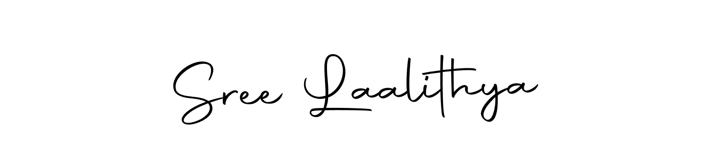 How to make Sree Laalithya name signature. Use Autography-DOLnW style for creating short signs online. This is the latest handwritten sign. Sree Laalithya signature style 10 images and pictures png