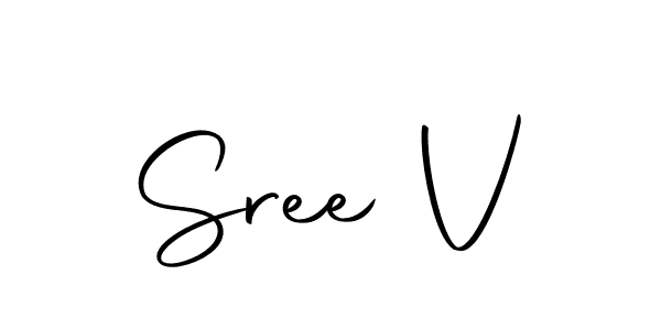 How to make Sree V name signature. Use Autography-DOLnW style for creating short signs online. This is the latest handwritten sign. Sree V signature style 10 images and pictures png