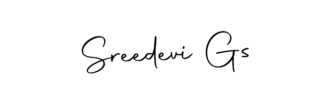 Create a beautiful signature design for name Sreedevi Gs. With this signature (Autography-DOLnW) fonts, you can make a handwritten signature for free. Sreedevi Gs signature style 10 images and pictures png