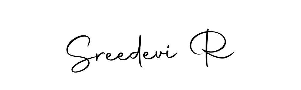 The best way (Autography-DOLnW) to make a short signature is to pick only two or three words in your name. The name Sreedevi R include a total of six letters. For converting this name. Sreedevi R signature style 10 images and pictures png