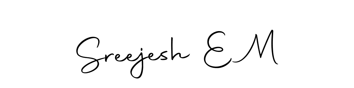 How to make Sreejesh E M signature? Autography-DOLnW is a professional autograph style. Create handwritten signature for Sreejesh E M name. Sreejesh E M signature style 10 images and pictures png