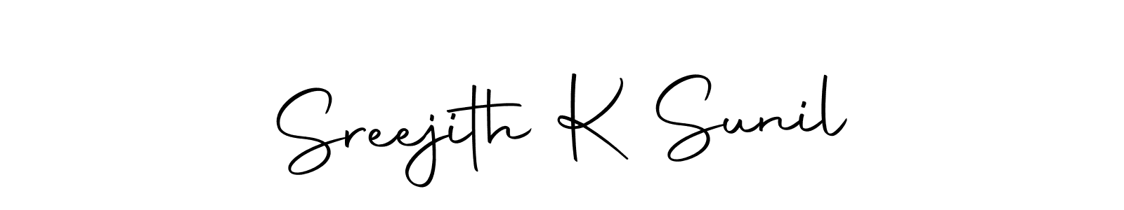 Sreejith K Sunil stylish signature style. Best Handwritten Sign (Autography-DOLnW) for my name. Handwritten Signature Collection Ideas for my name Sreejith K Sunil. Sreejith K Sunil signature style 10 images and pictures png