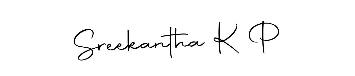 Use a signature maker to create a handwritten signature online. With this signature software, you can design (Autography-DOLnW) your own signature for name Sreekantha K P. Sreekantha K P signature style 10 images and pictures png