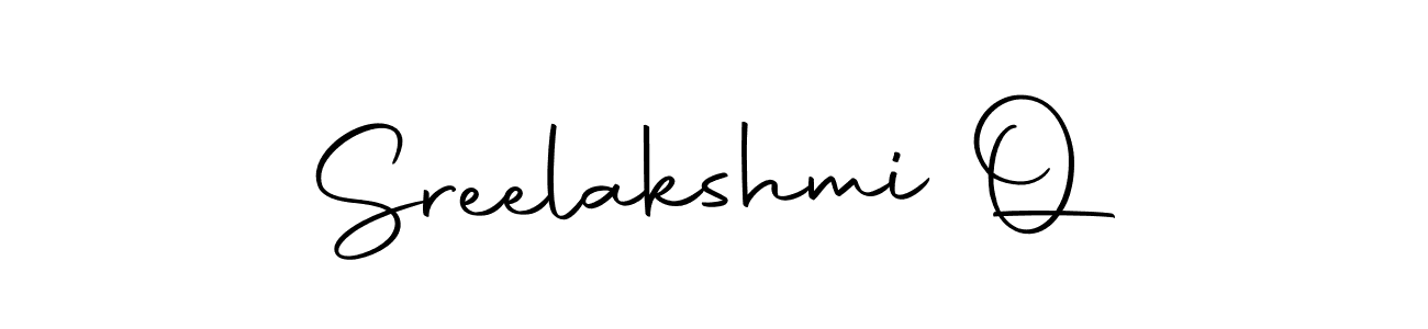 The best way (Autography-DOLnW) to make a short signature is to pick only two or three words in your name. The name Sreelakshmi Q include a total of six letters. For converting this name. Sreelakshmi Q signature style 10 images and pictures png