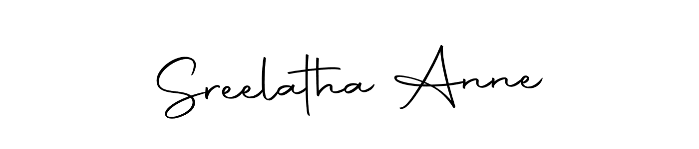 Design your own signature with our free online signature maker. With this signature software, you can create a handwritten (Autography-DOLnW) signature for name Sreelatha Anne. Sreelatha Anne signature style 10 images and pictures png