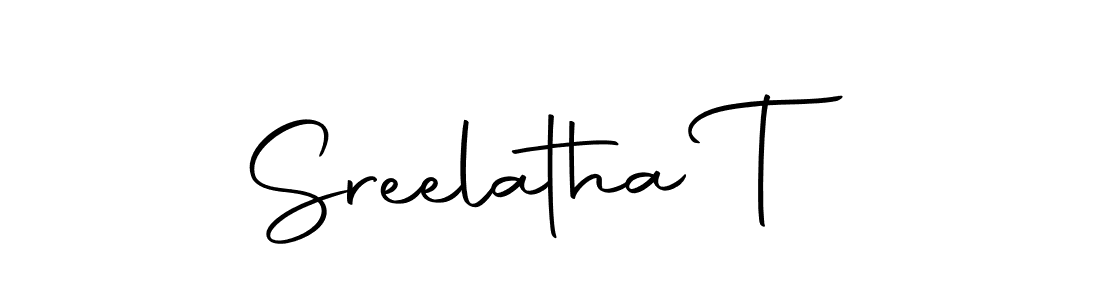 The best way (Autography-DOLnW) to make a short signature is to pick only two or three words in your name. The name Sreelatha T include a total of six letters. For converting this name. Sreelatha T signature style 10 images and pictures png