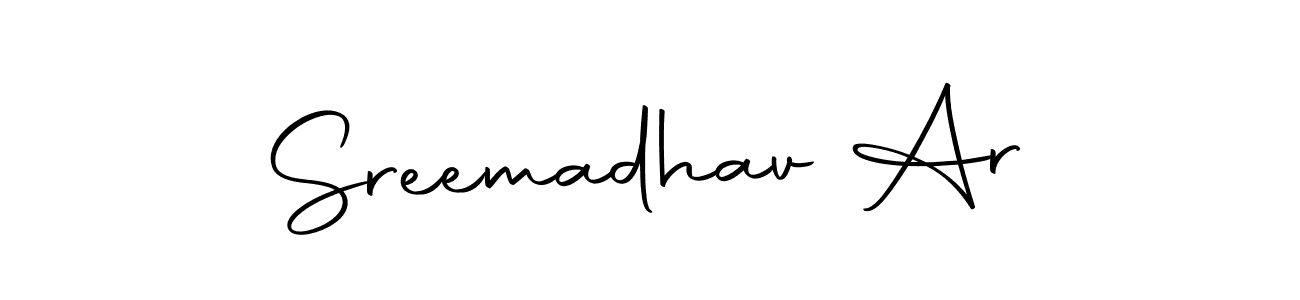 The best way (Autography-DOLnW) to make a short signature is to pick only two or three words in your name. The name Sreemadhav Ar include a total of six letters. For converting this name. Sreemadhav Ar signature style 10 images and pictures png