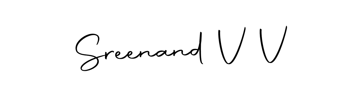 if you are searching for the best signature style for your name Sreenand V V. so please give up your signature search. here we have designed multiple signature styles  using Autography-DOLnW. Sreenand V V signature style 10 images and pictures png
