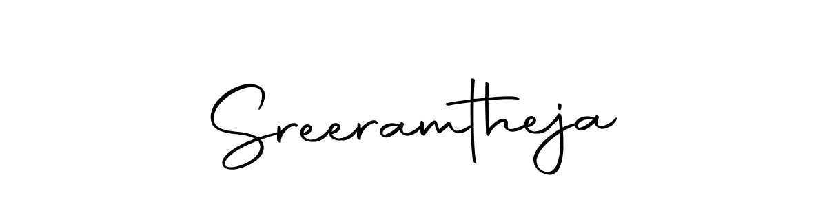 How to make Sreeramtheja name signature. Use Autography-DOLnW style for creating short signs online. This is the latest handwritten sign. Sreeramtheja signature style 10 images and pictures png