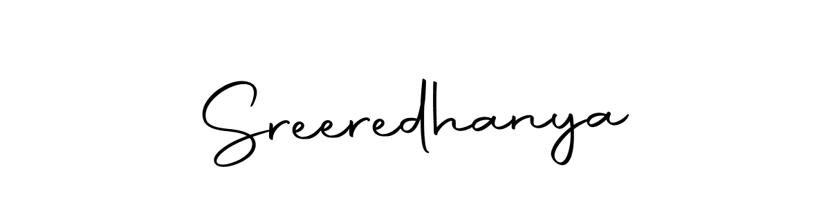 Create a beautiful signature design for name Sreeredhanya. With this signature (Autography-DOLnW) fonts, you can make a handwritten signature for free. Sreeredhanya signature style 10 images and pictures png