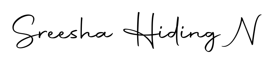 A dynamic signature style for Sreesha Hiding N using Autography-DOLnW script. Designed to look authentic, handwritten, and professional. Sreesha Hiding N signature style 10 images and pictures png