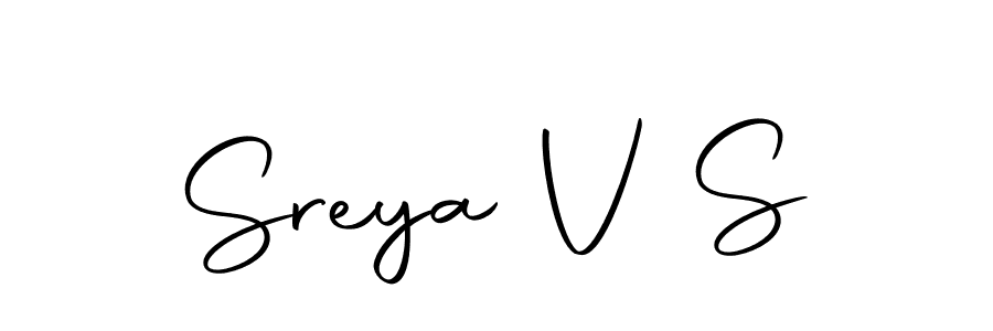 Create a beautiful signature design for name Sreya V S. With this signature (Autography-DOLnW) fonts, you can make a handwritten signature for free. Sreya V S signature style 10 images and pictures png