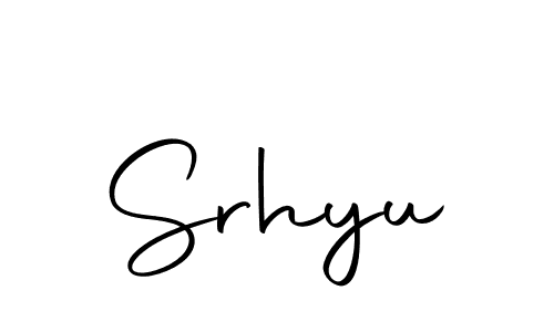 Design your own signature with our free online signature maker. With this signature software, you can create a handwritten (Autography-DOLnW) signature for name Srhyu. Srhyu signature style 10 images and pictures png