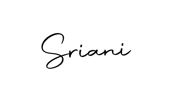 Use a signature maker to create a handwritten signature online. With this signature software, you can design (Autography-DOLnW) your own signature for name Sriani. Sriani signature style 10 images and pictures png