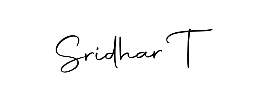 You should practise on your own different ways (Autography-DOLnW) to write your name (Sridhar T) in signature. don't let someone else do it for you. Sridhar T signature style 10 images and pictures png