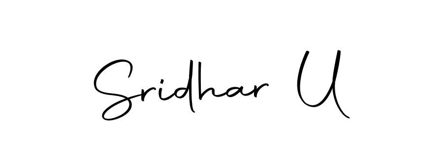 Make a beautiful signature design for name Sridhar U. With this signature (Autography-DOLnW) style, you can create a handwritten signature for free. Sridhar U signature style 10 images and pictures png