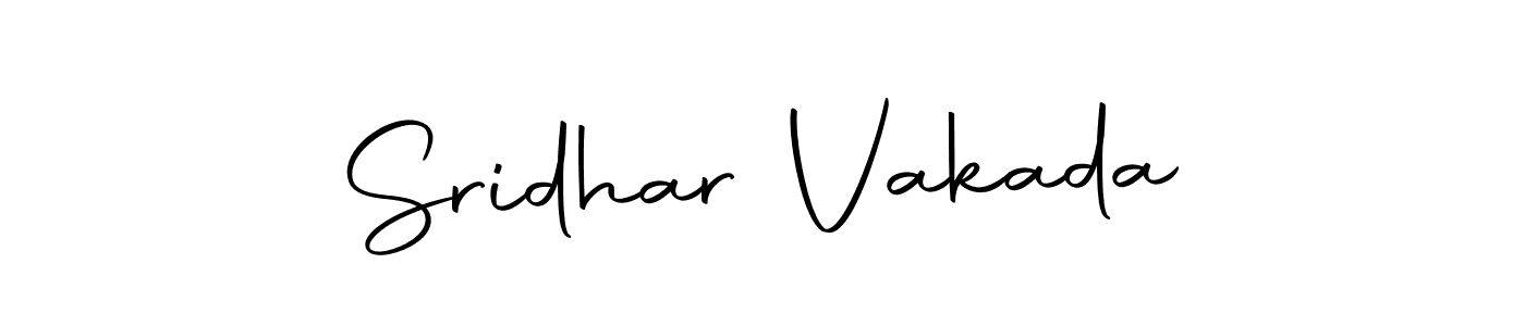 How to make Sridhar Vakada name signature. Use Autography-DOLnW style for creating short signs online. This is the latest handwritten sign. Sridhar Vakada signature style 10 images and pictures png